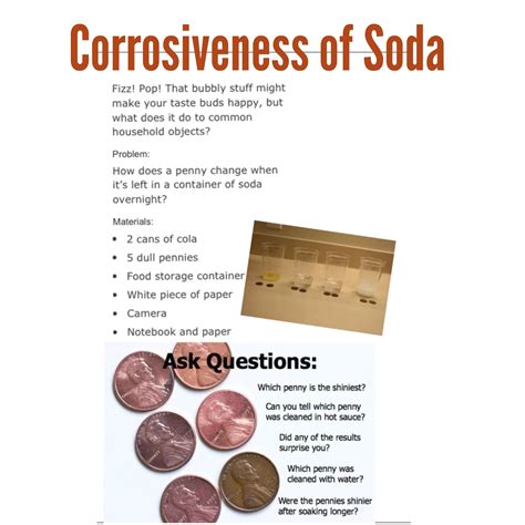 Corrosiveness Of Soda Science Project Education Com Coca Cola Science Experiments - Coca Cola Science Experiments