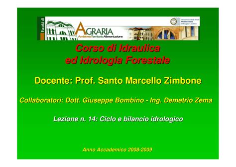 Full Download Corso Di Idraulica Ed Idrologia Forestale 
