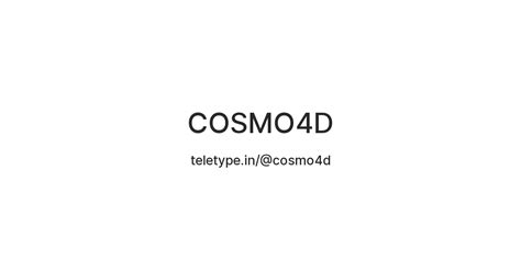 COSMO4D - Cosmo4D