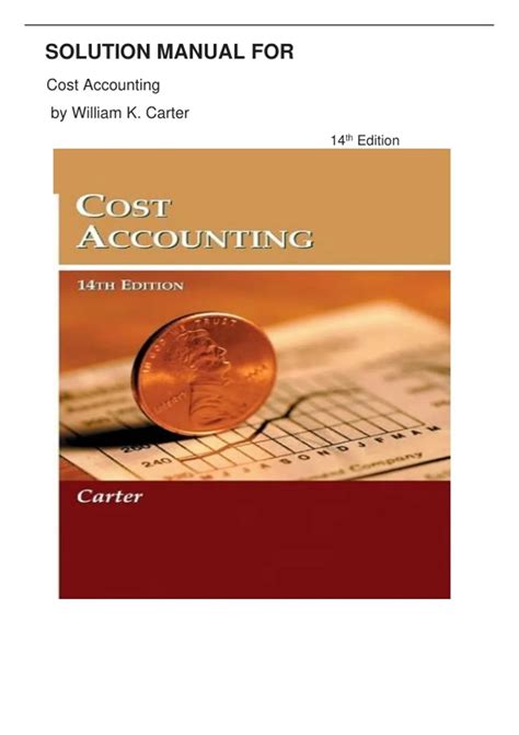 Cost Accounting 14th Edition Chapter 5 Solutions
