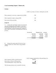 Cost Accounting Chapter 7 Homework Solutions