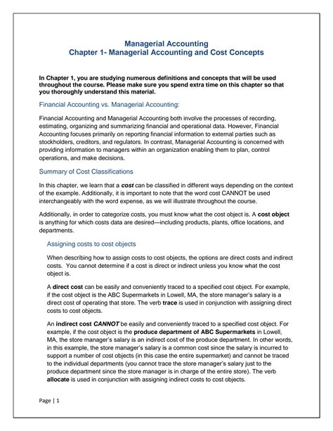 Cost Solution Managerial Accounting