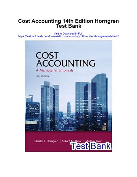 Full Download Cost Accounting 14Th Edition Horngren Test Bank 