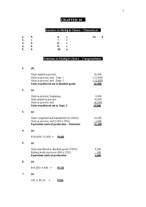 Download Cost Accounting Chapter 10 