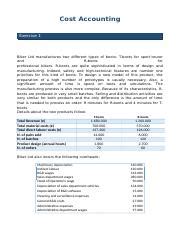 Full Download Cost Accounting Exercises With Solutions 