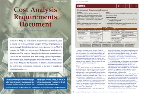 Read Online Cost Analysis Requirements Document 