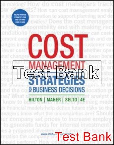 Download Cost Management Hilton 4Th Edition Solutions 