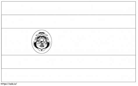 costa rica flag coloring page for kids Coloring Pages Flag coloring