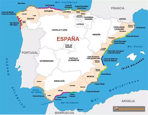 Costas Españolas Mapa