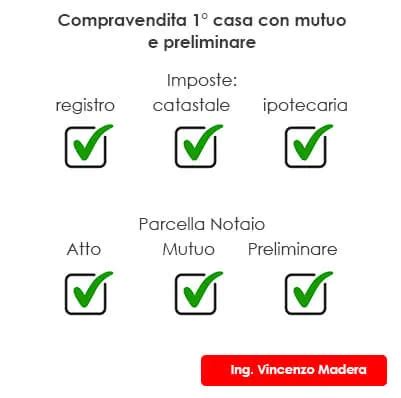 costo notaio mutuo prima casa