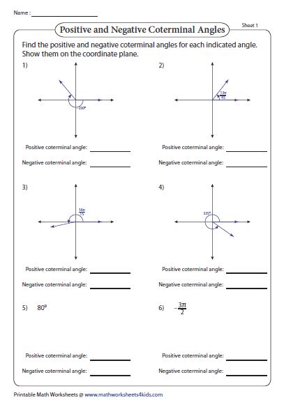 Coterminal Angles Worksheet With Answers Angleworksheets Com Coterminal Angles Worksheet With Answers - Coterminal Angles Worksheet With Answers