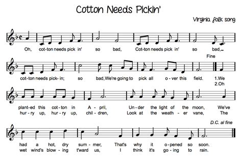 cotton needs a pickin pdf