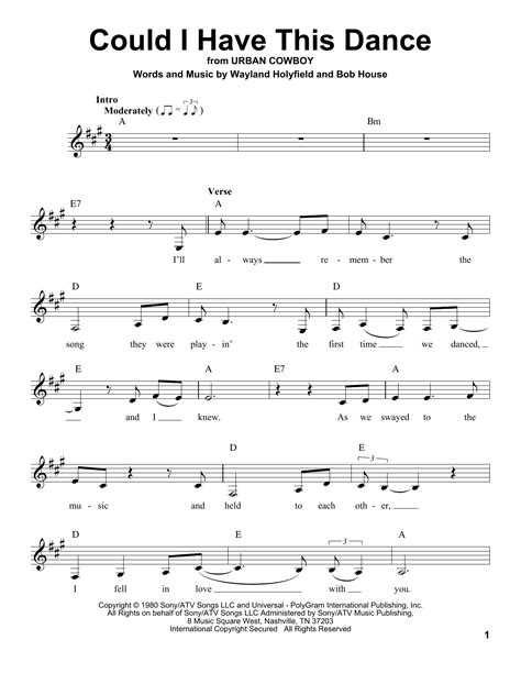 Could I Have This Dance Lyrics