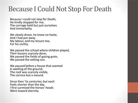 Could Not Stop For Death