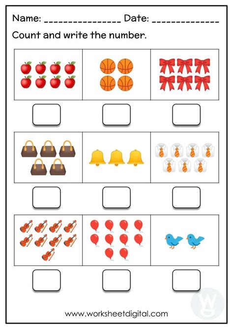 Count And Write Worksheets 1 20 Pdf
