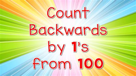 Count Backwards By 1s From 100 Jack Hartmann Backward Counting 100 To 50 - Backward Counting 100 To 50