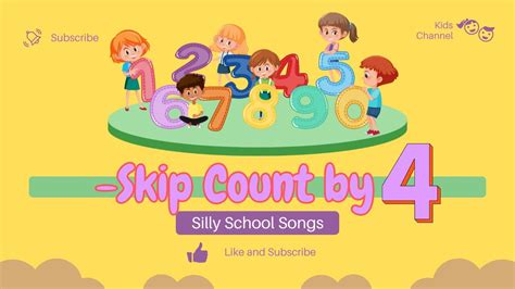 Count By 4s Song Youtube Skip Counting By Fours - Skip Counting By Fours