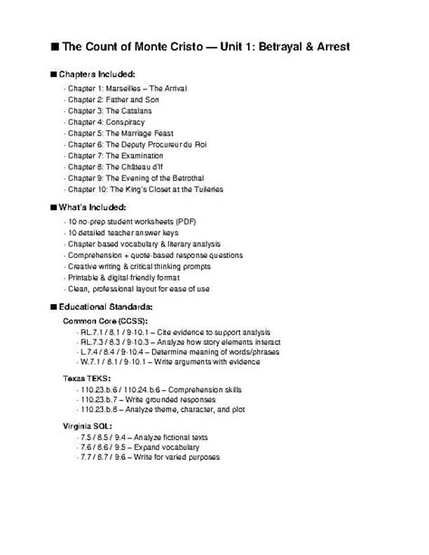 Count Of Monte Cristo Chapter Summary