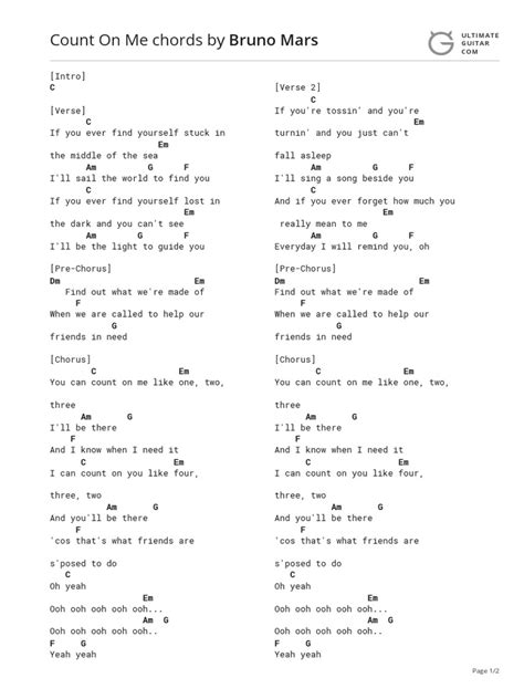 Count On Me Chords