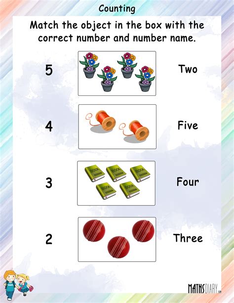 Count The Numbers And Match Number Matching Worksheets Preschool Worksheet Count   Match - Preschool Worksheet Count & Match