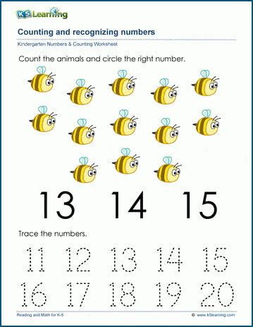 Count To Thirteen K5 Learning Number 13 Worksheets For Preschool - Number 13 Worksheets For Preschool