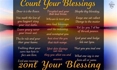 Count Your Blessings And
