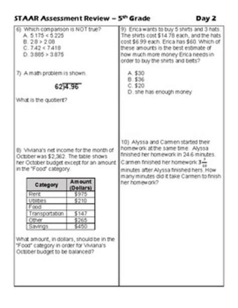 Countdown Math Staar Grade 5 Answers Mybooklibrary