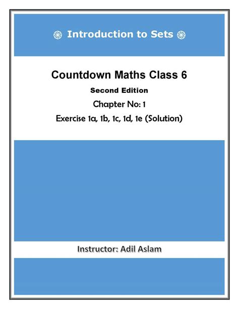 Download Countdown Maths Class 6 Solutions 