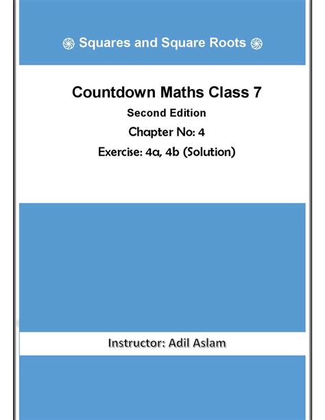 Full Download Countdown Maths Class 7 Free Solutions 