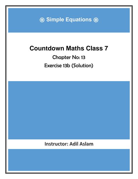 Read Countdown Maths Class 7 Solutions 
