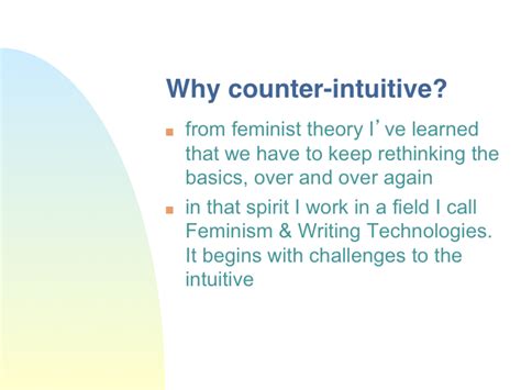 Counter Intuitive Meaning