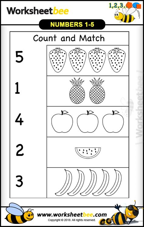 Counting 1 To 5 Worksheets Brighterly Counting 1 To 5 - Counting 1 To 5