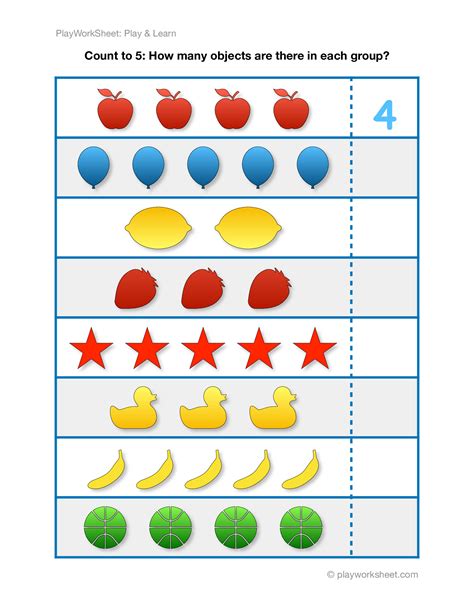 Counting 5 Worksheets Kindergarten Lesson Tutor Kindergarten Counting Worksheet - Kindergarten Counting Worksheet
