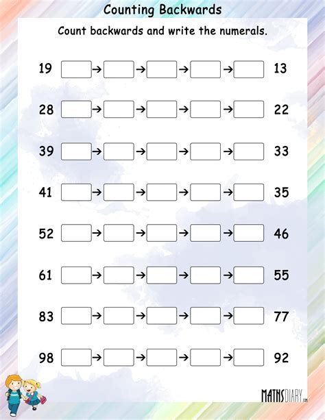Counting Backward By 10s Worksheets Math Worksheets 4 Counting Backwards From 10 Worksheet - Counting Backwards From 10 Worksheet