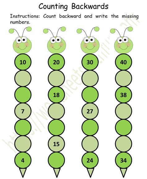Counting Backward From 10 20 And Or 50 Counting Backwards From 20 Activities - Counting Backwards From 20 Activities