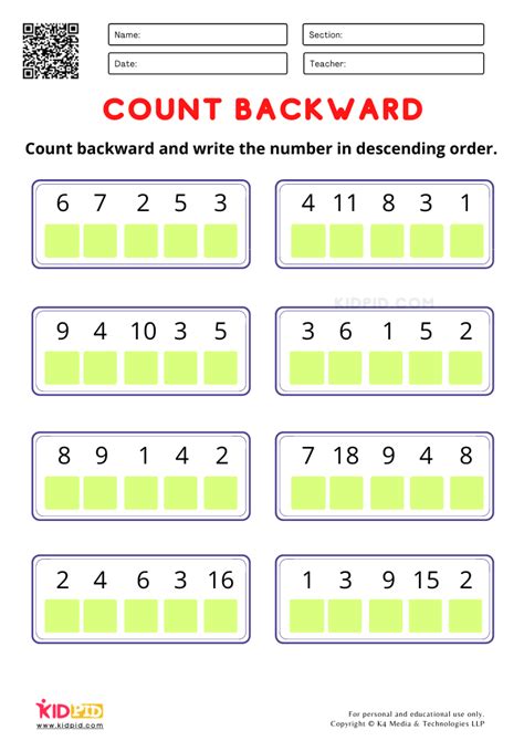 Counting Backwards From 10 Challenge Cards Teacher Made Counting Backwards From 10 Worksheet - Counting Backwards From 10 Worksheet