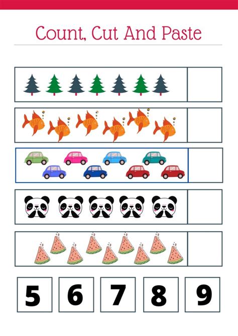 Counting Cut And Paste Worksheet All Kids Network Counting Cut And Paste - Counting Cut And Paste