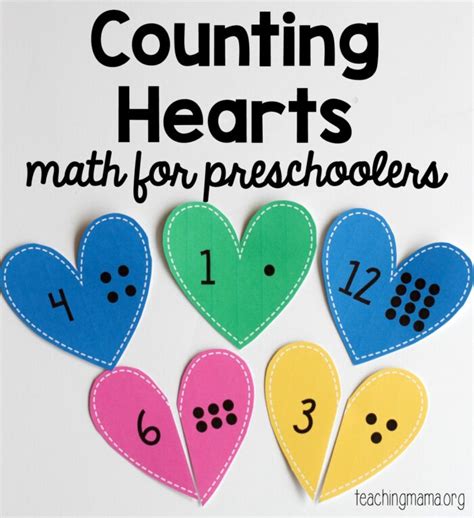 Counting Hearts For Preschoolers Teaching Mama Heart Worksheets For Preschool - Heart Worksheets For Preschool