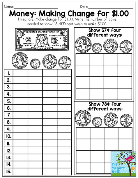 Counting Money Back Worksheets Change From 1 Twinkl Counting Change Worksheet - Counting Change Worksheet