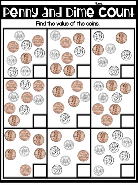 Counting On Dimes And Pennies Worksheet Live Worksheets Pennies And Dimes Worksheet - Pennies And Dimes Worksheet