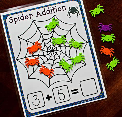 Counting Spider Eyes Spider Math Activity For Preschool Spider Math - Spider Math