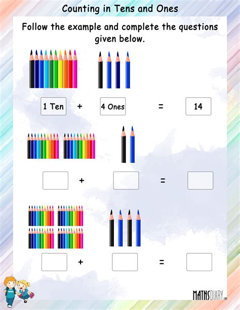 Counting Tens And Ones Worksheet   Count Tens Amp Ones Worksheets First Grade Printable - Counting Tens And Ones Worksheet