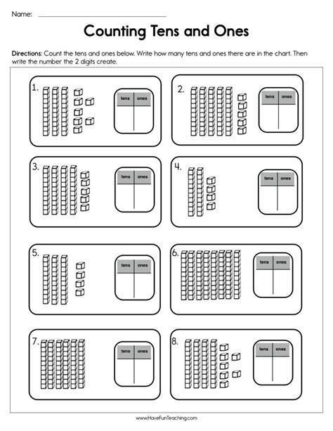 Counting Tens And Ones Worksheet Have Fun Teaching Counting Tens And Ones Worksheet - Counting Tens And Ones Worksheet