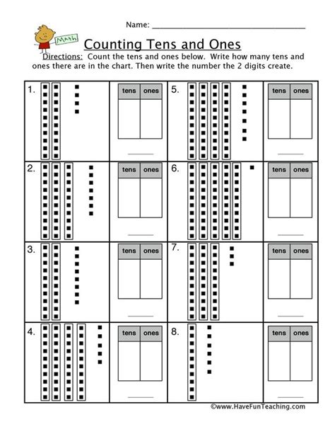 Counting Tens Ones Worksheet Have Fun Teaching Counting Tens And Ones Worksheet - Counting Tens And Ones Worksheet