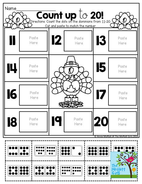 Counting To 20 Cut And Paste Worksheet Teach Counting Cut And Paste - Counting Cut And Paste