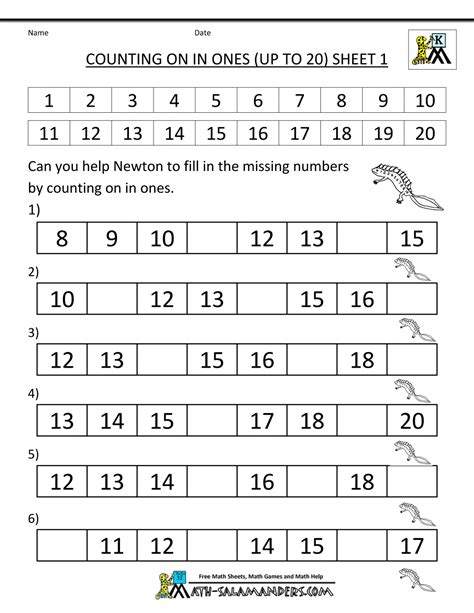 Counting To 20 Worksheets Kindergarten Math Worksheets Easy Kindergarten Counting - Kindergarten Counting