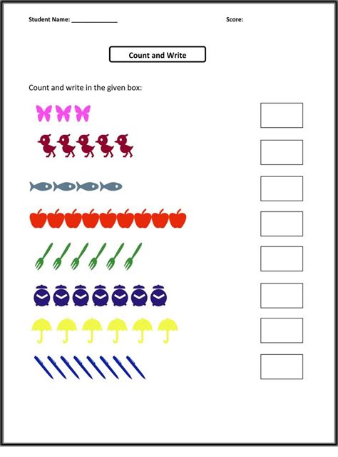 Counting Worksheets K5 Learning Count And Write Numbers - Count And Write Numbers
