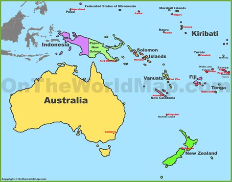 Countries In Oceania