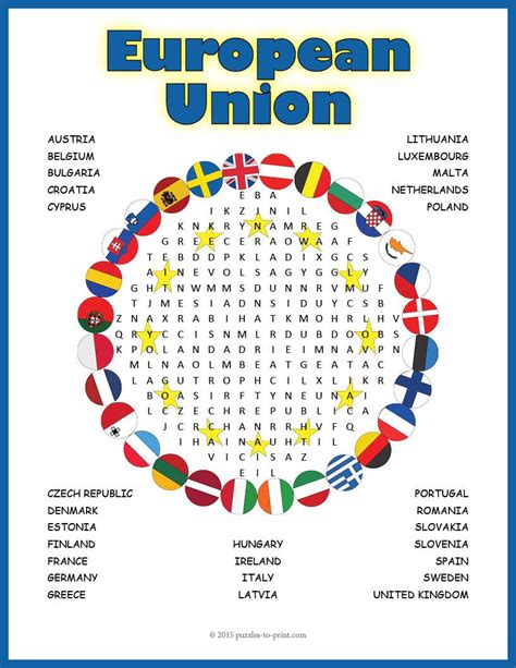 Countries Of Europe Word Search Puzzle With Answer Countries Of Europe Word Search Answers - Countries Of Europe Word Search Answers