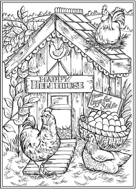Country Farm Coloring Pages For Adults Colorfulfam Free Farm Coloring Pages For Adults - Farm Coloring Pages For Adults